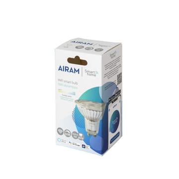 Airam Smarta Hemp LED lyskilde - klar, par16, 36°, glaskrop gu10, 5w - Airam