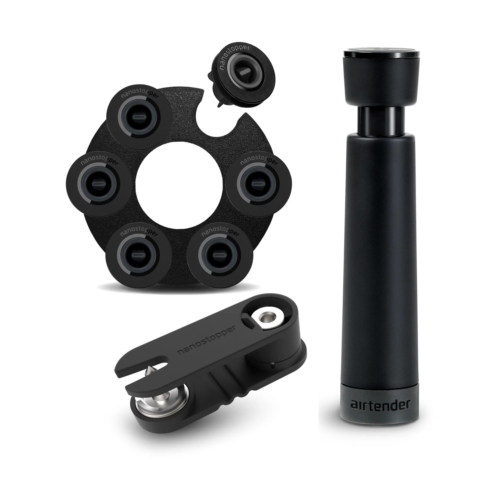 Airtender vakuumforsegler mad og vin gavesæt, 9 dele Airtender