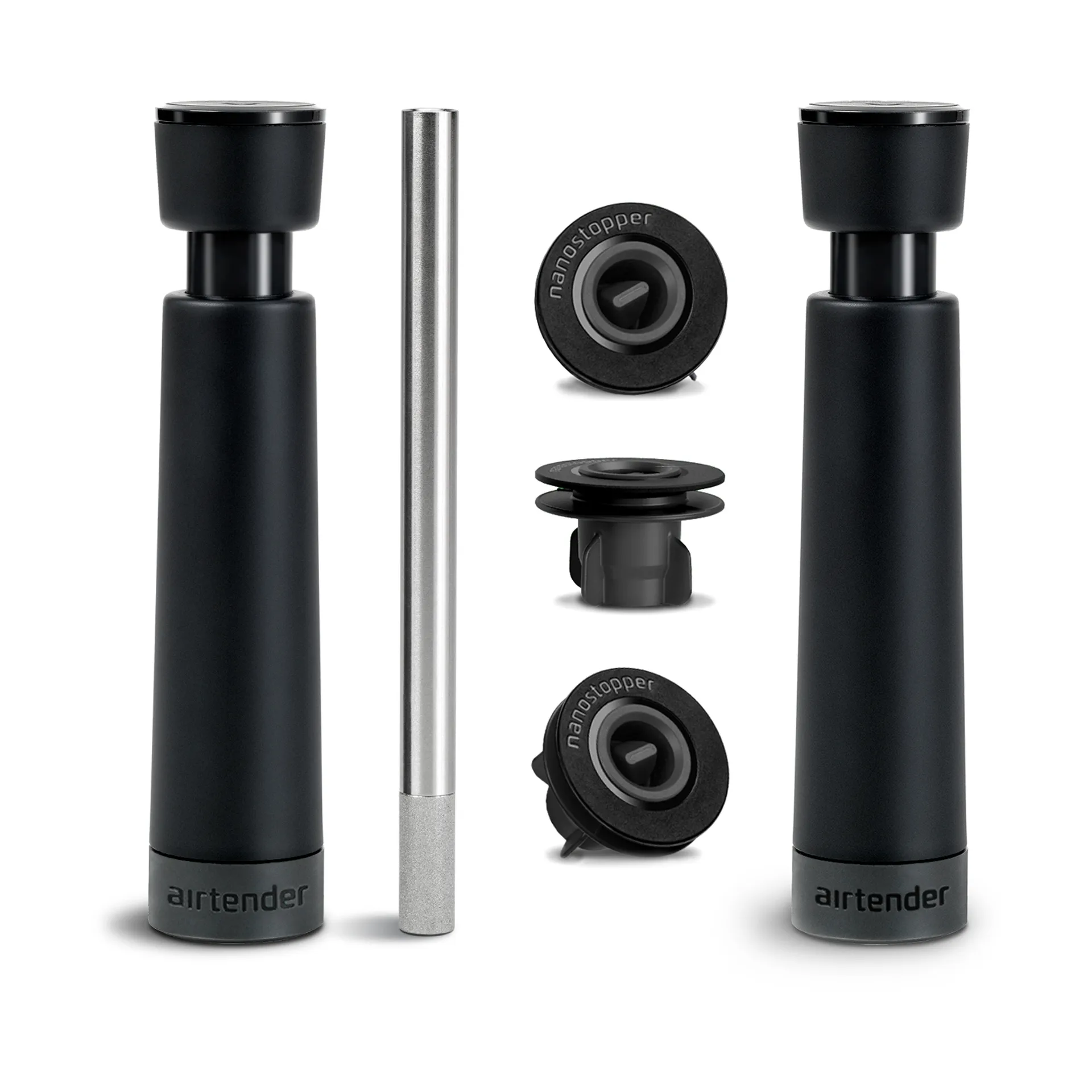 Wine lovers lufter og vakuumforsegler sæt, 6 dele Airtender