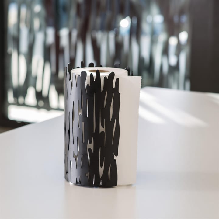 Barkroll køkkenrulleholder, sort Alessi