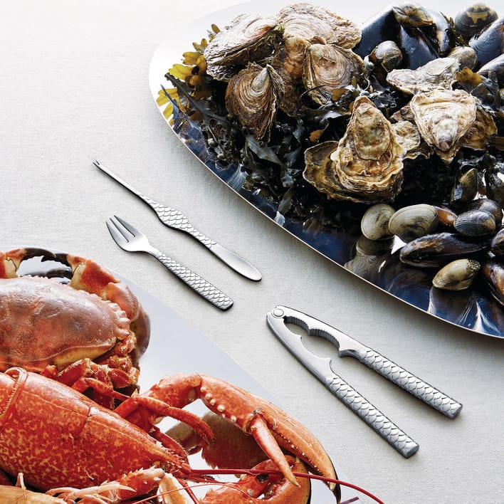 Colombina Fish skaldyrsgaffel 4-pak, Rustfrit stål Alessi