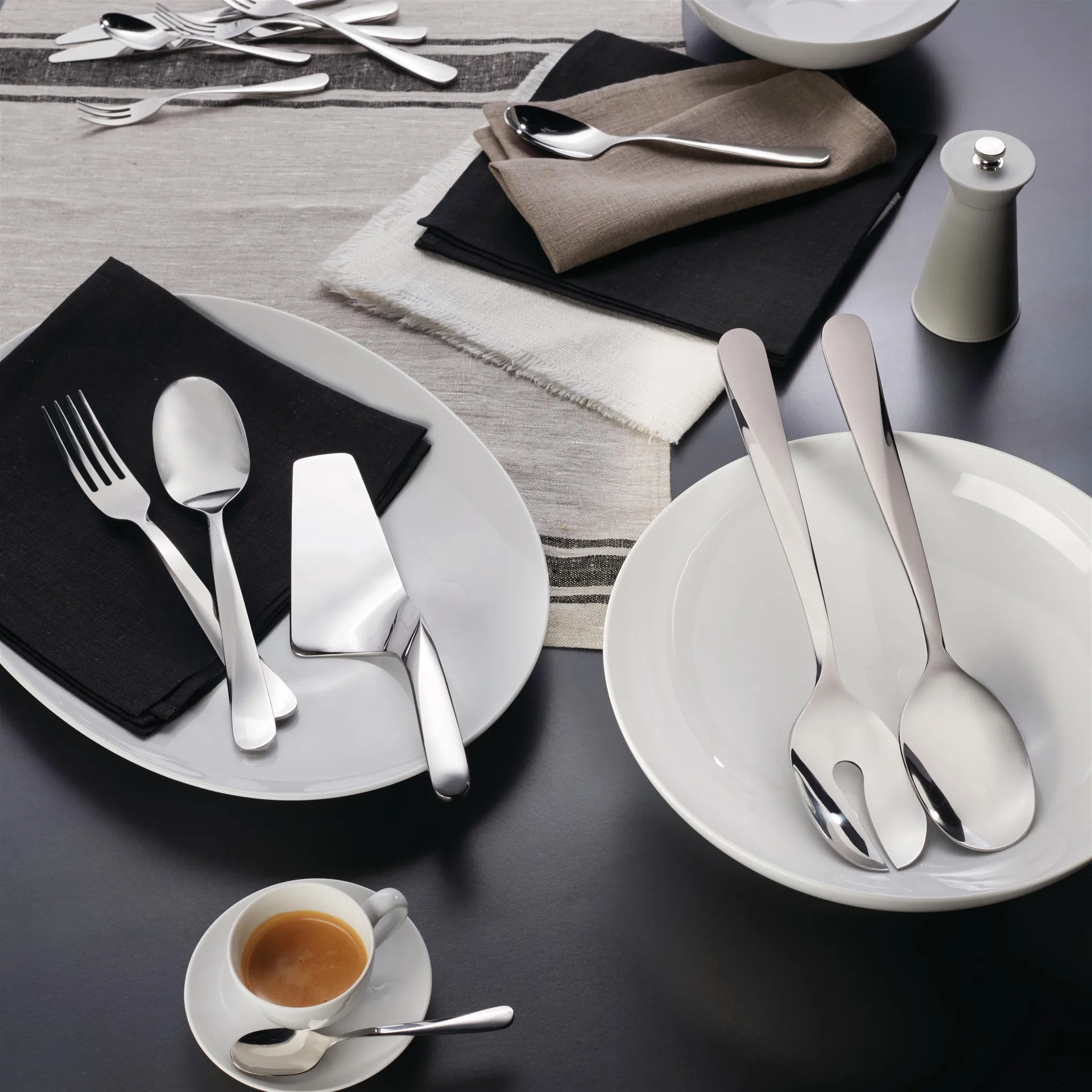 Giro kaffeske, Rustfrit stål Alessi