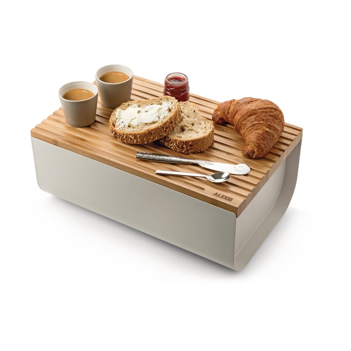 Mattina brødkasse 34 cm, Varmgrå/Bambus Alessi