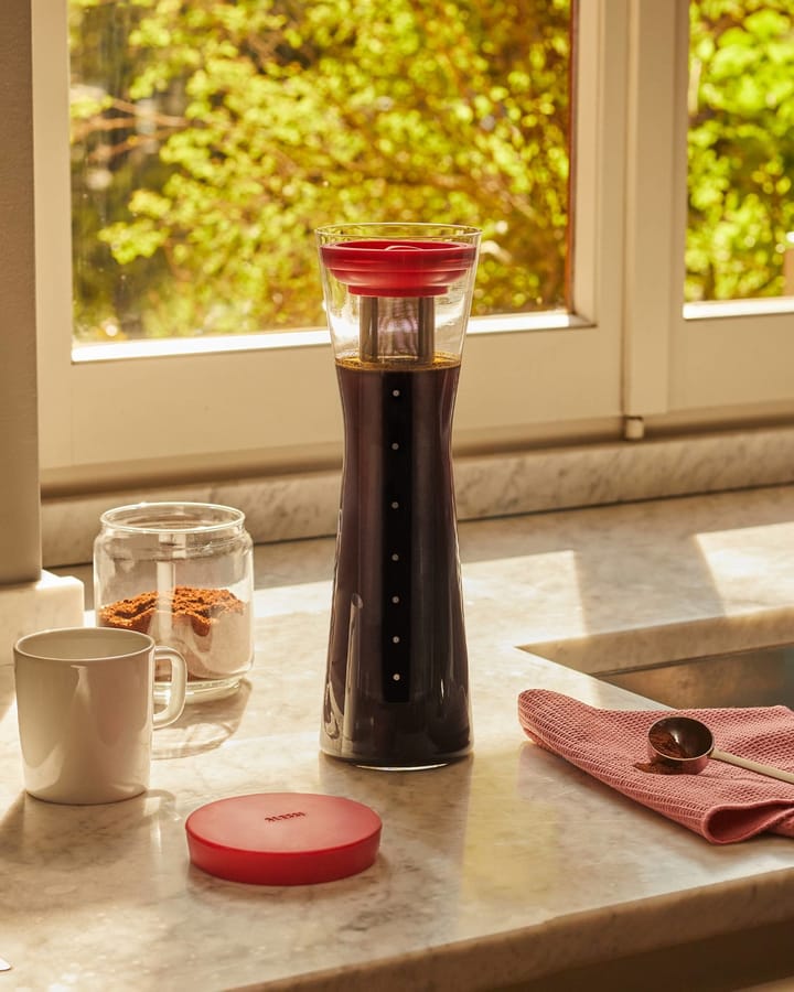 Mazagran karaffel til koldbrygget kaffe, Rød Alessi