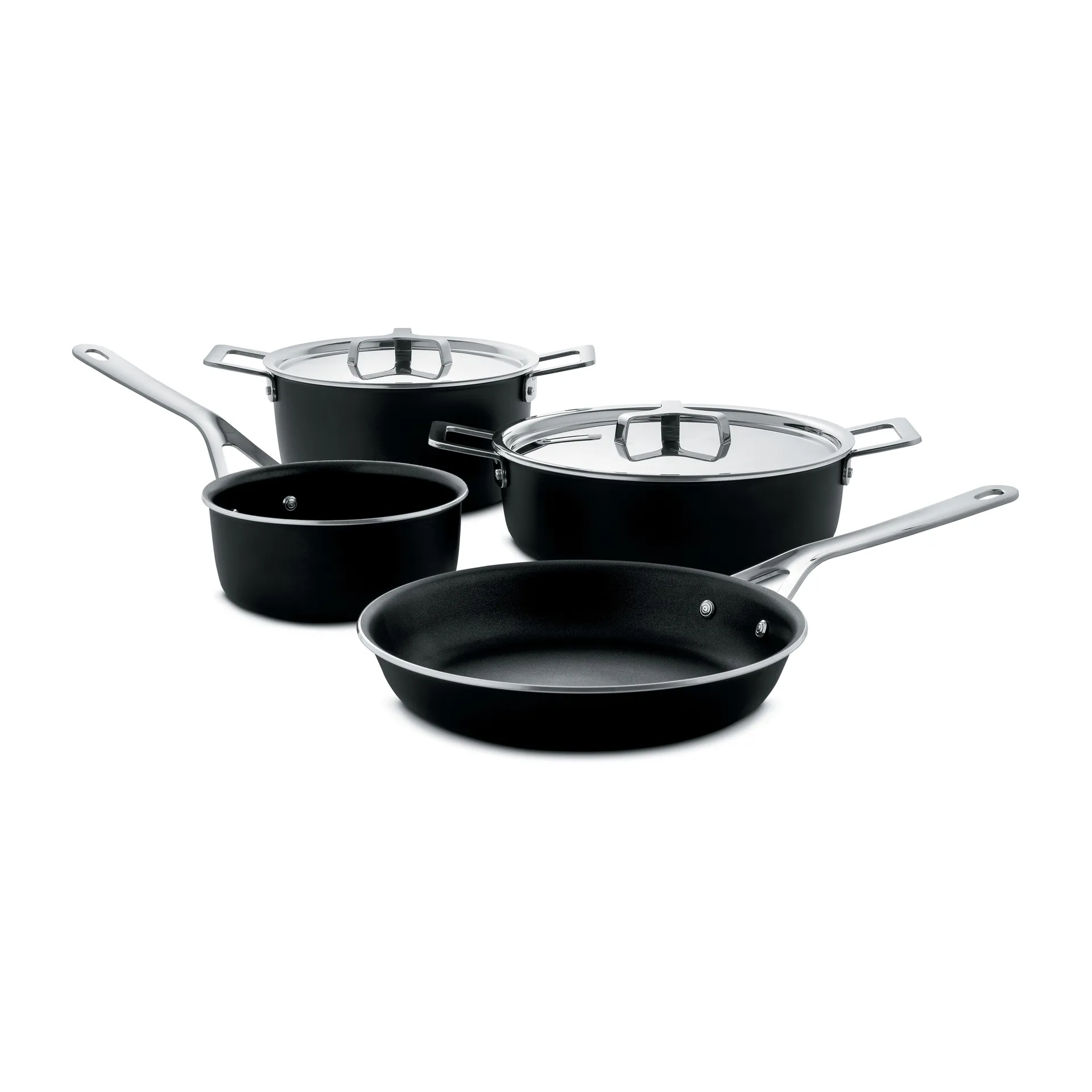 Pots&Pans grydesæt 6 dele, Sort Alessi