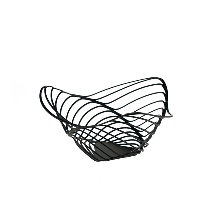 Trinity høj frugtkurv 26 cm - Sort - Alessi