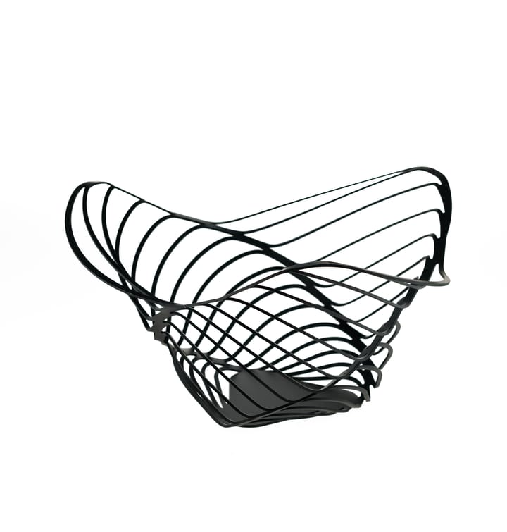 Trinity høj frugtkurv 33 cm - Sort - Alessi