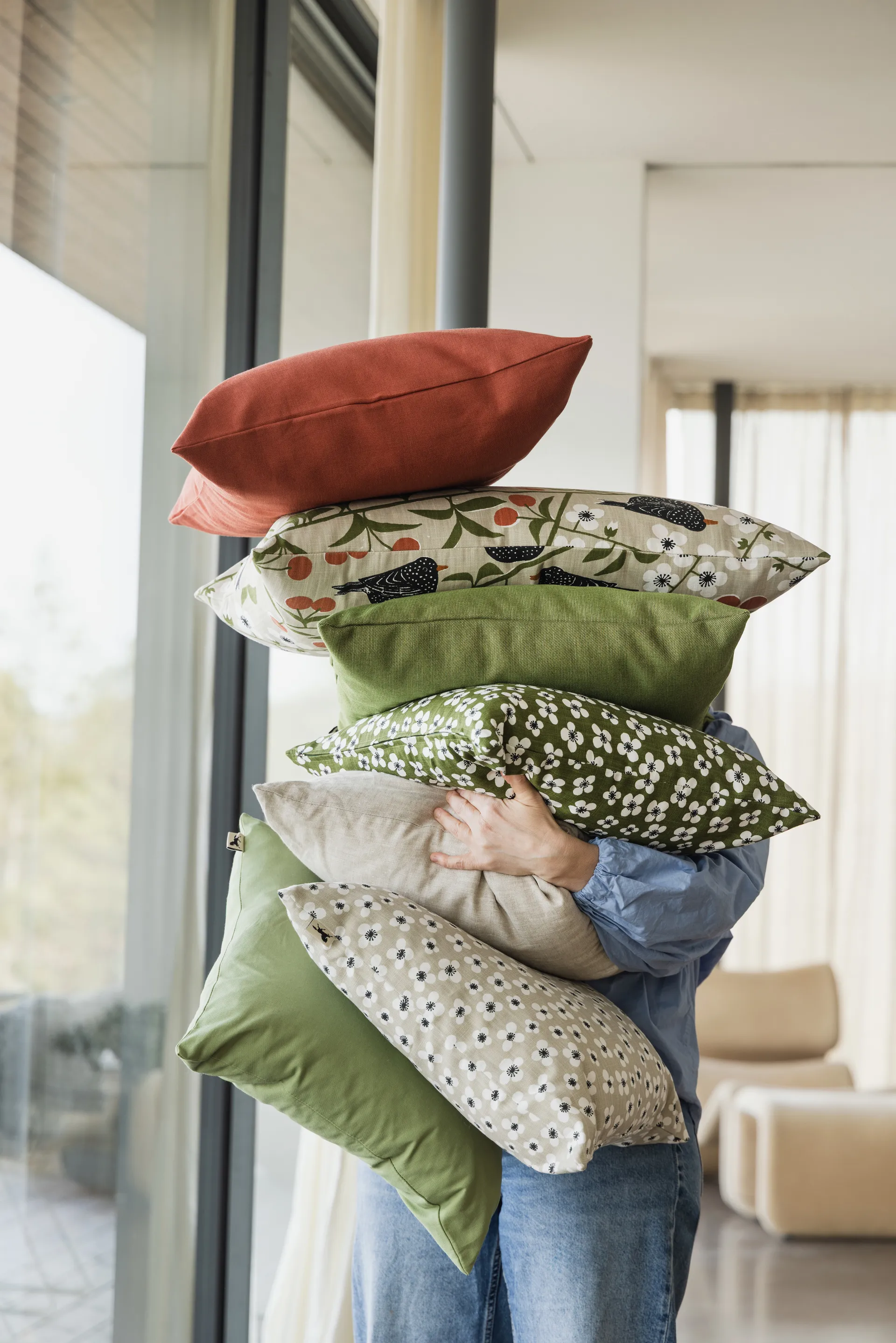 Belle Amie pudebetræk, Mørkegrøn, 47x47 cm Almedahls