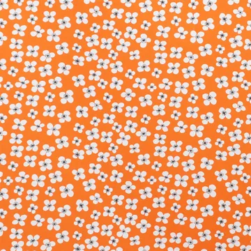 Belle Amie tekstil orange - orange-hvid - Almedahls