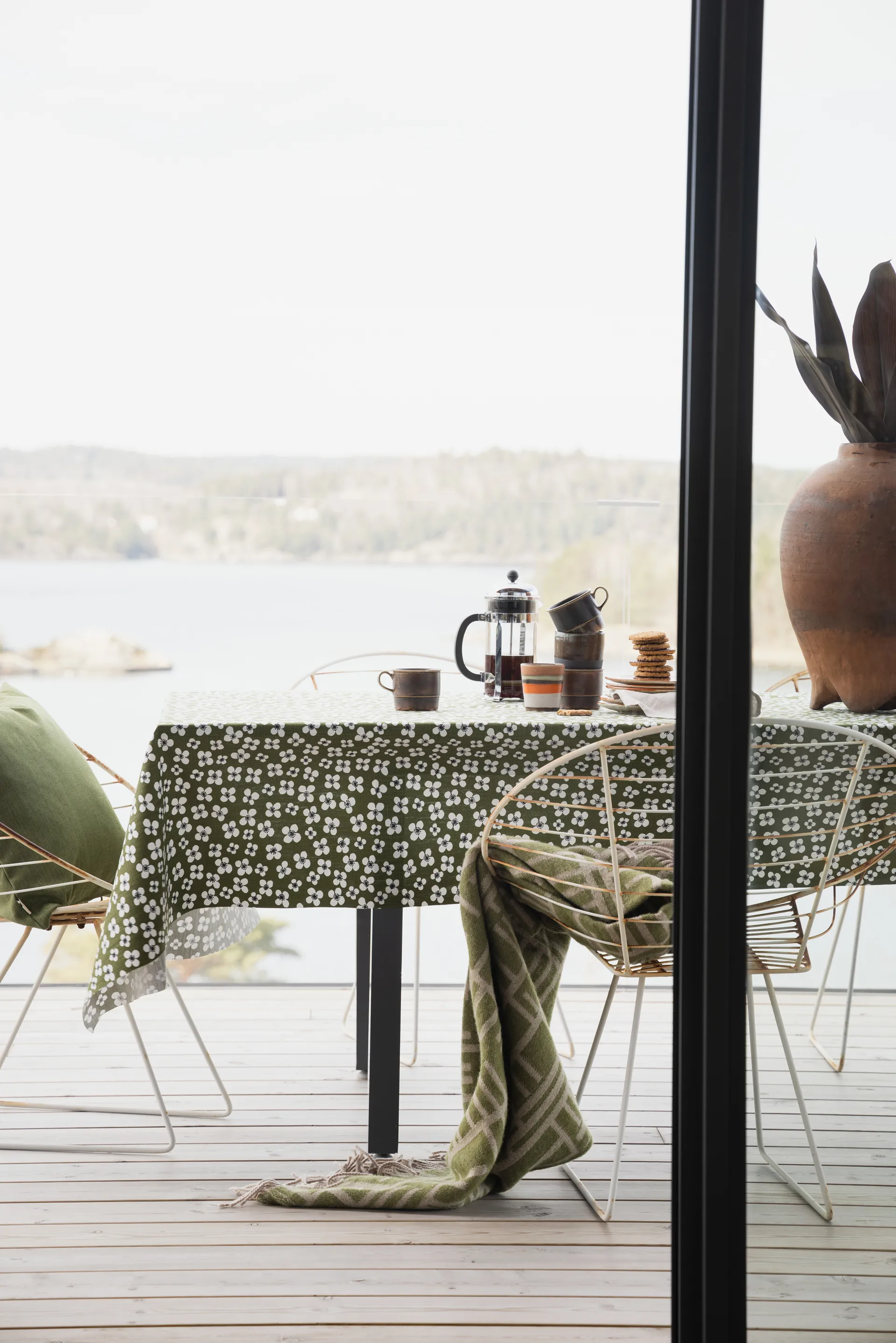 Belle Amie voksdug metervare, Mørkegrøn Almedahls