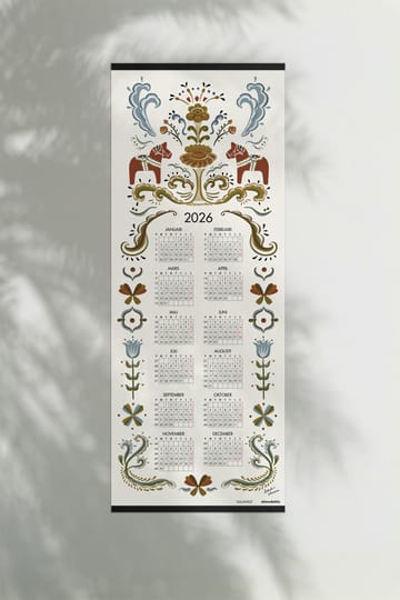 Dalahäst kalender 2026 - 35 x 90 cm - Almedahls