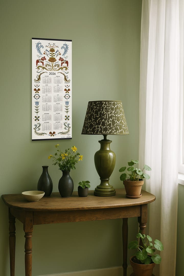Dalahäst kalender 2026, 35 x 90 cm Almedahls
