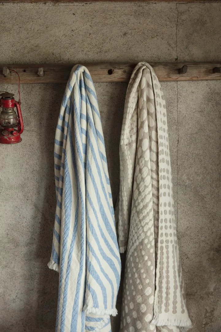 Havet plaid 120x170 cm, Blå-offwhite Almedahls