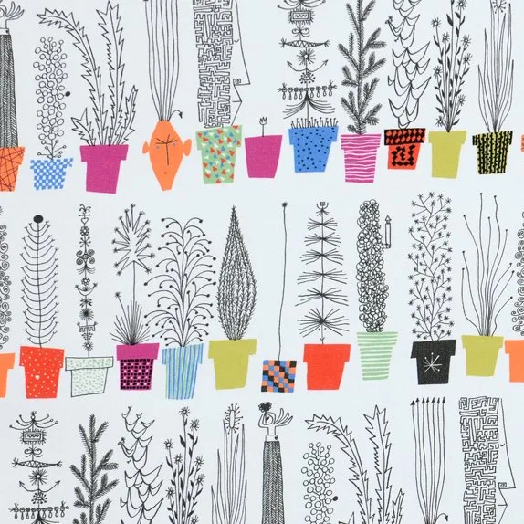 Italiensk blomsterhylde voksdug, multi Almedahls