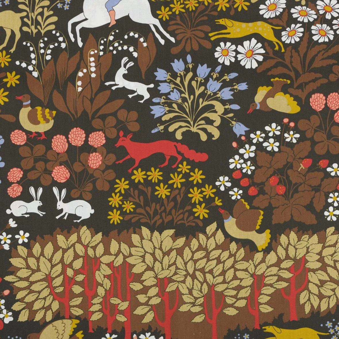 Jakten tekstil, brun Almedahls