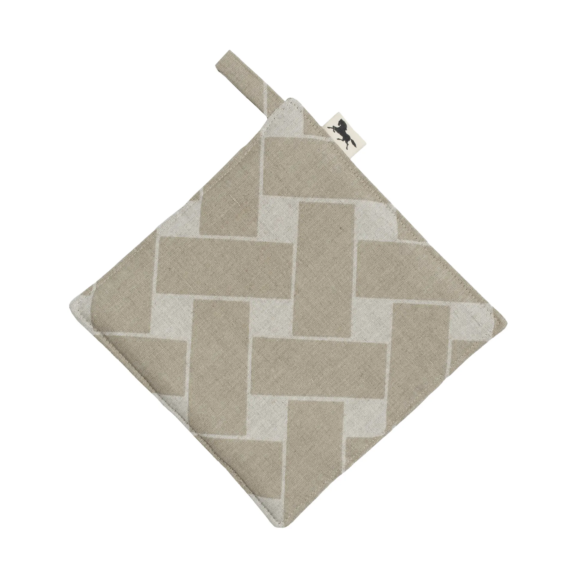 Korg XL grydelap 23x23 cm, Natur-taupe Almedahls