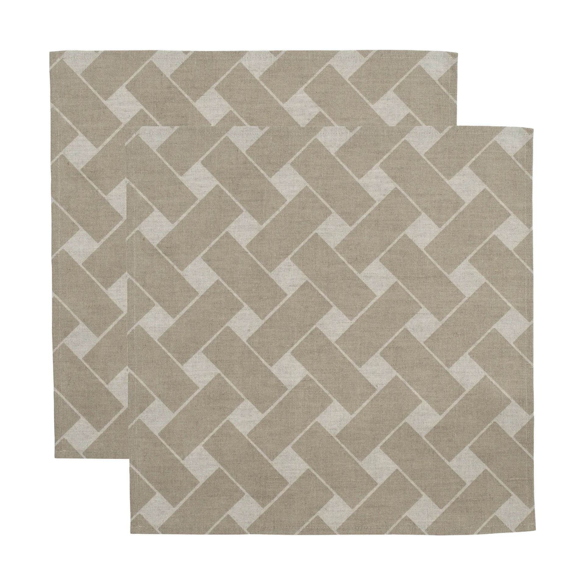 Korg XL serviet 45x45 cm 2-pak, Natur-taupe Almedahls