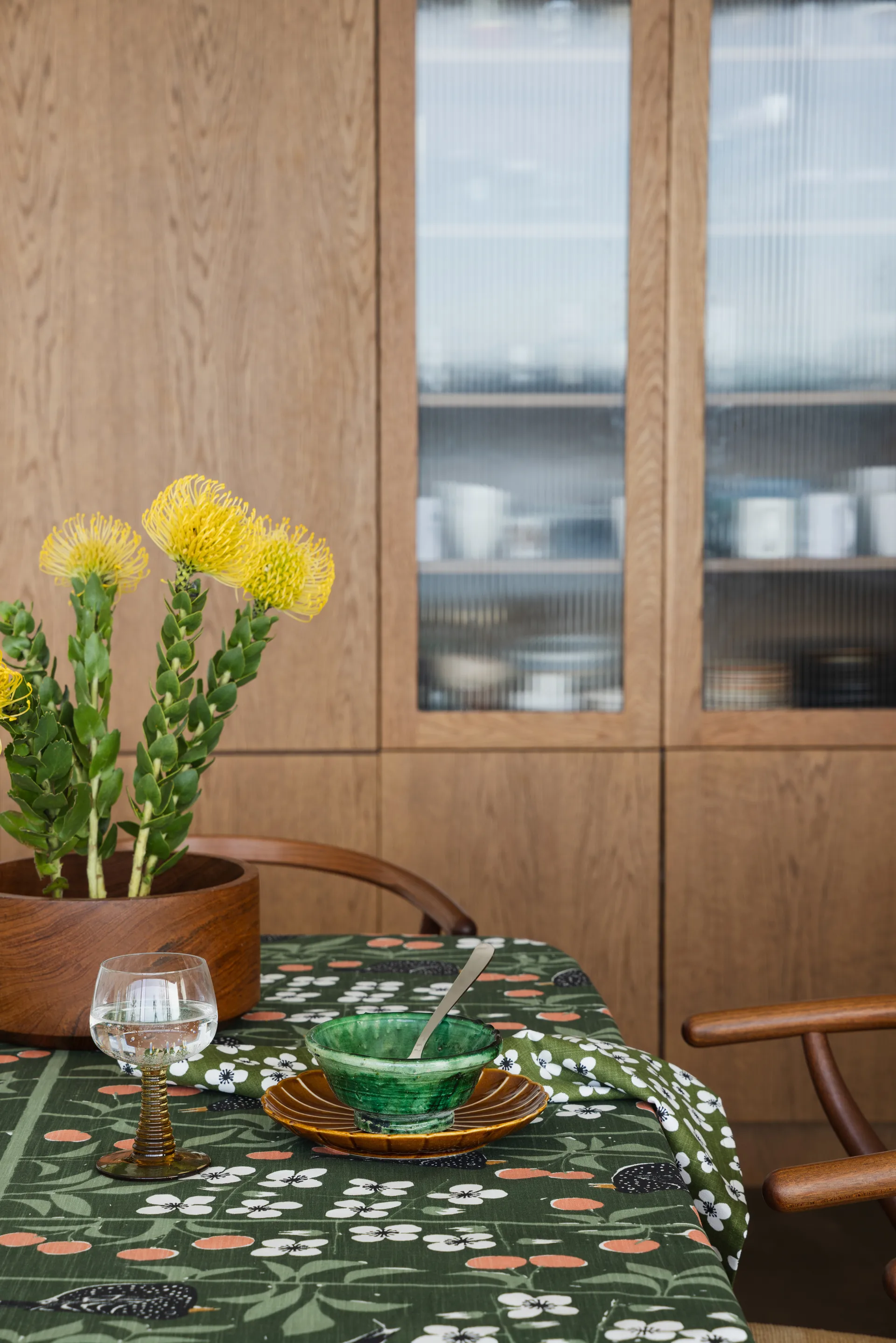 Körsbärsträdgården dug, Mørkegrøn, 145x250 cm Almedahls