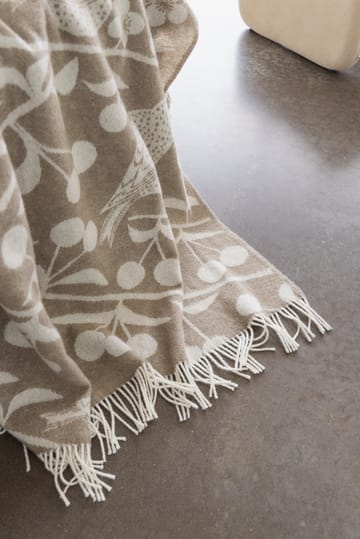 Körsbärsträdgården plaid 130x170 cm - Brun-offwhite - Almedahls