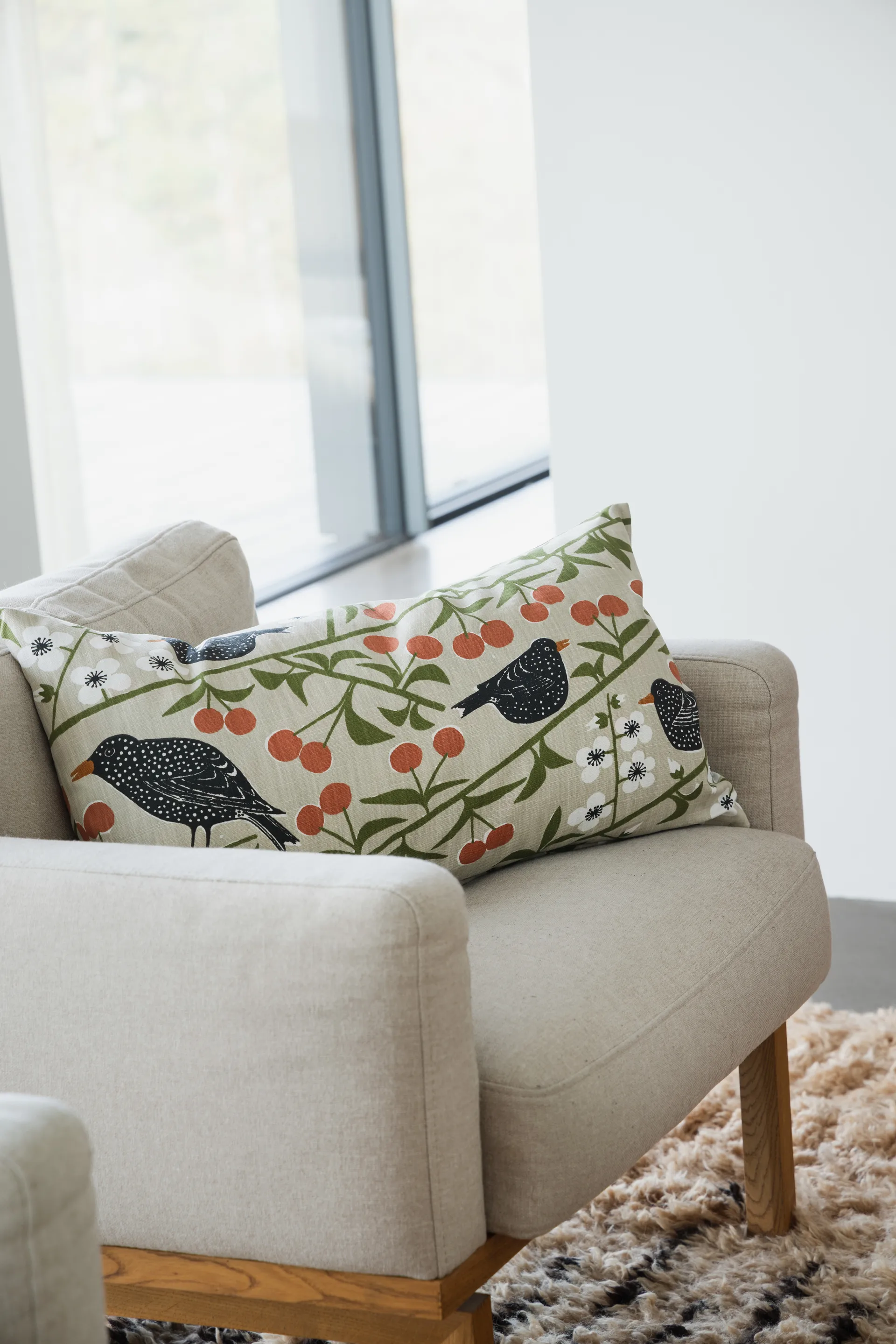 Körsbärsträdgården pudebetræk, Beige, 40 x 70 cm Almedahls