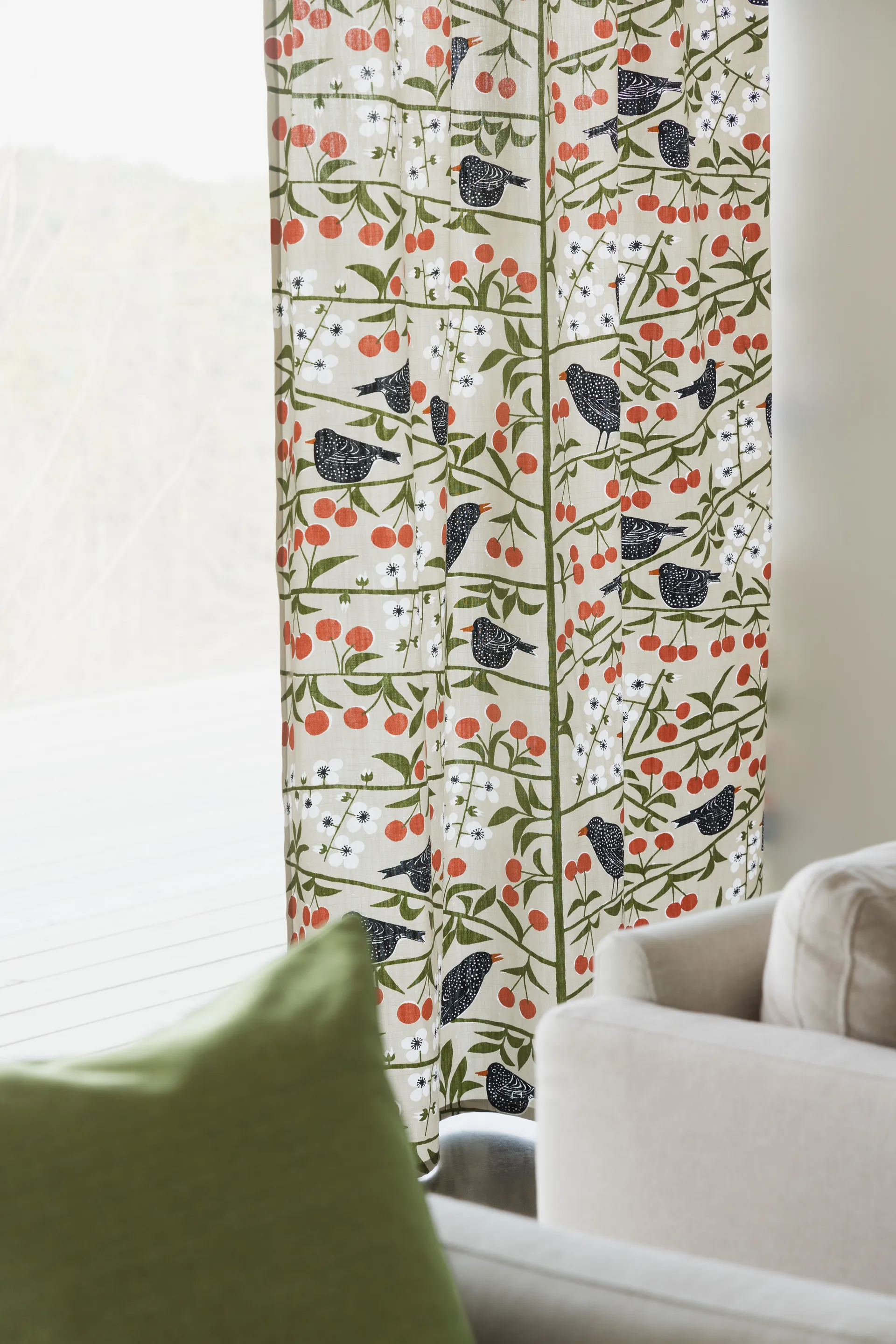 Körsbärsträdgården tekstil, Beige Almedahls