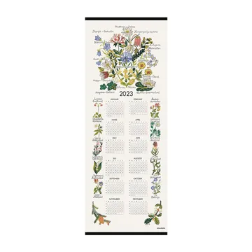 Landskabsblomster kalender 2023 - 35x90 cm - Almedahls