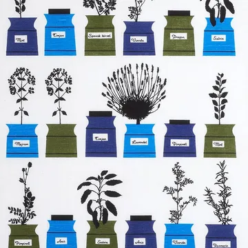 Persons Kryddskab voksdug - blå - Almedahls