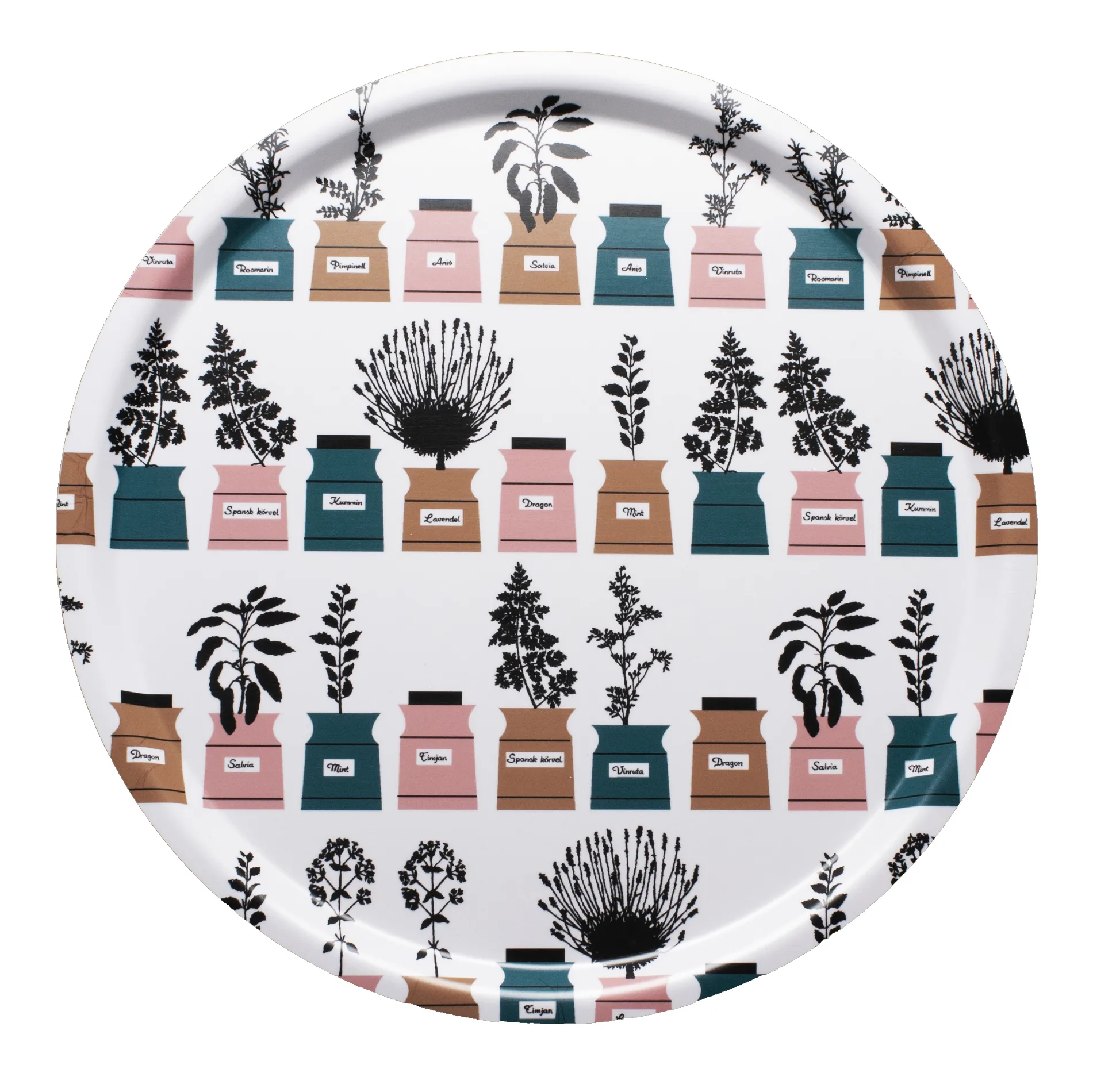 Persons kryddskåp bakke Ø38 cm, Rosa-grå Almedahls