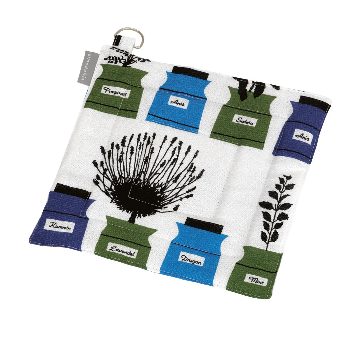 Persons kryddskåp grydelap, blå Almedahls