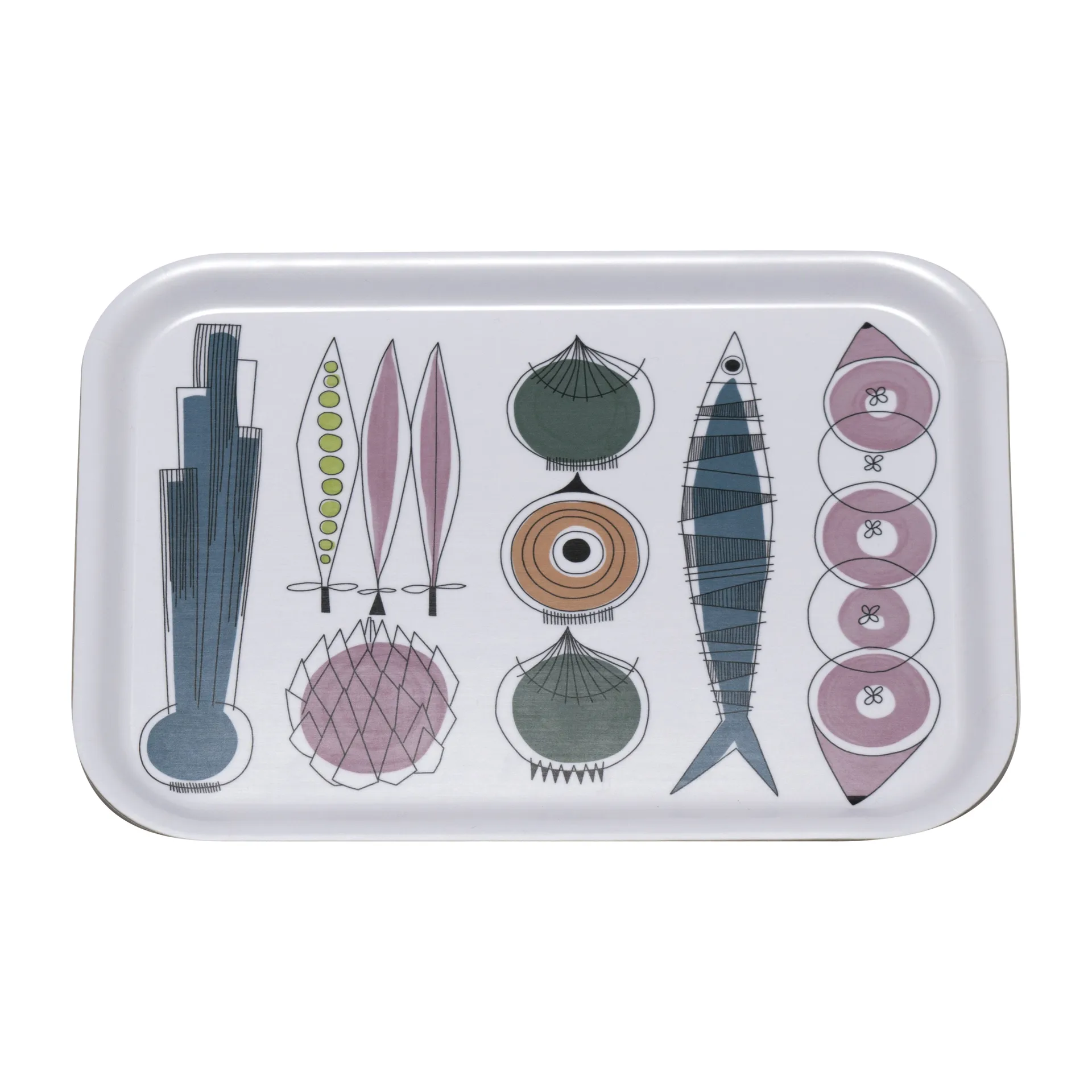 Picknick bakke 20x27 cm, Blålyserød-multi Almedahls