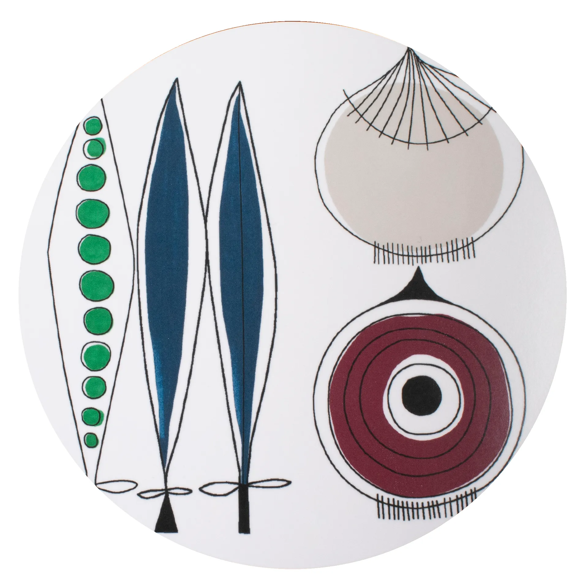 Picknick bordskåner løg Ø21 cm, Blå/Multi Almedahls