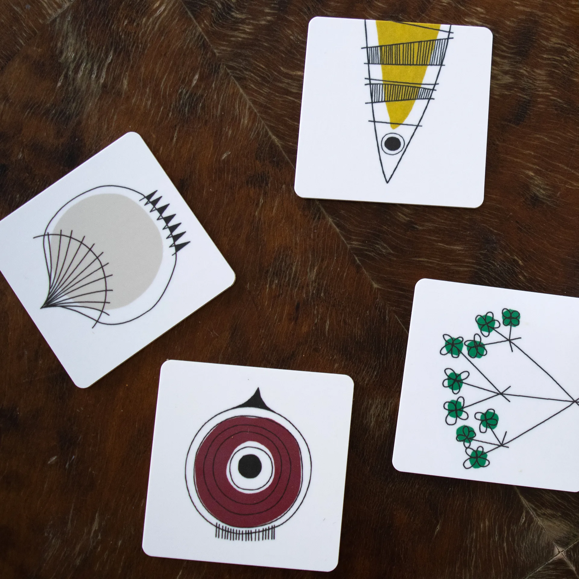 Picknick glasunderlag, Blå/Multi Almedahls