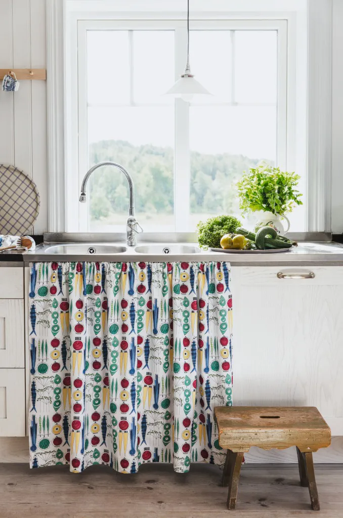 Picknick stof, Multi-lidt mønster Almedahls