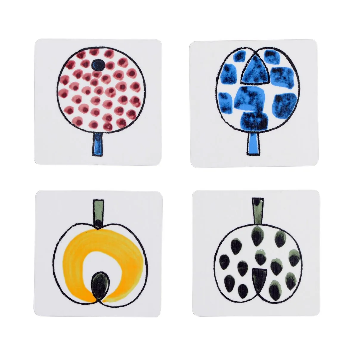 Pomona glasunderlag sæt med 4 stk, multi 4 stk Almedahls