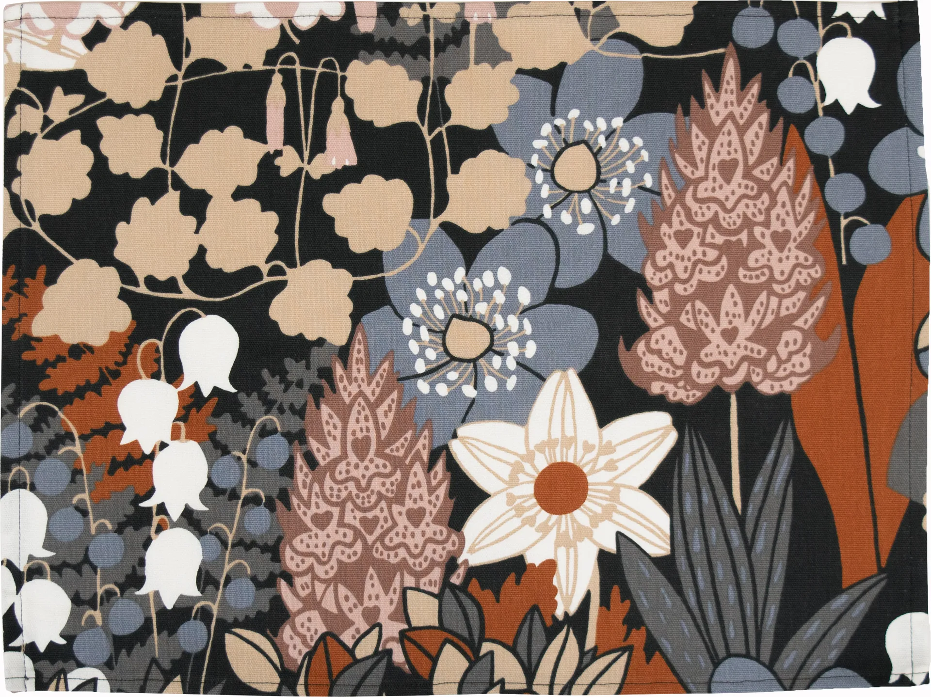 Skogen dækkeserviet 34x45 cm 2-pak, Blå/Brun Almedahls