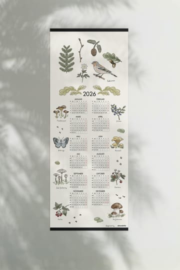 Skovvandring kalender 2026 - 35 x 90 cm - Almedahls
