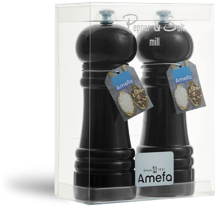 Amefa salt & peberkværn 2 dele, Sort Amefa