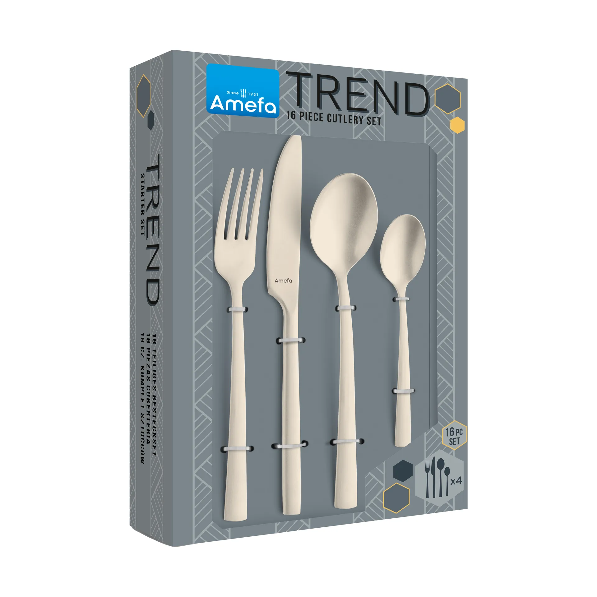 Manille Vintage bestiksæt 16 dele, Champagne Amefa