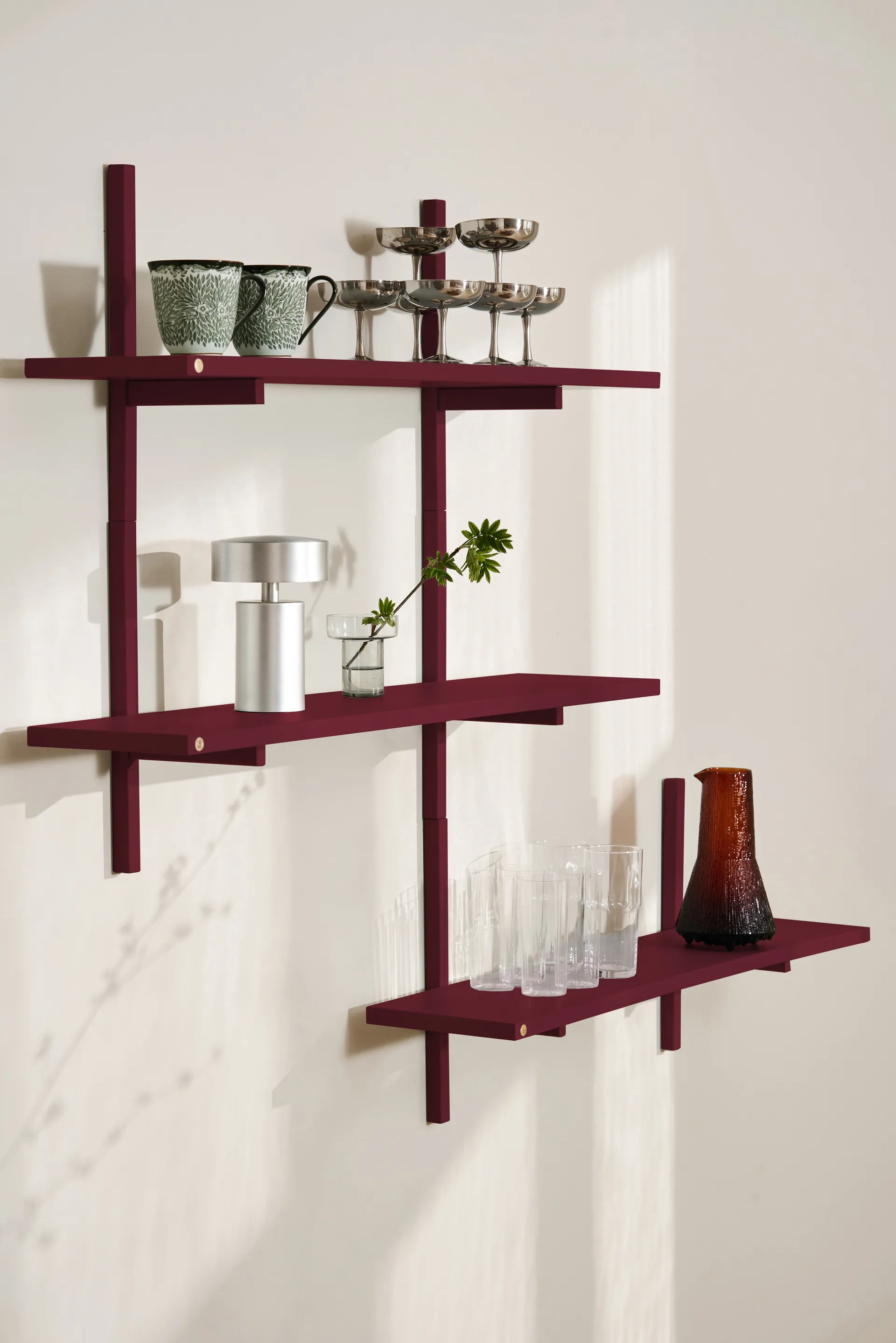 A-Light Shelf væghylde Special Edition, Wine red 90x21x35 cm Andersen Furniture