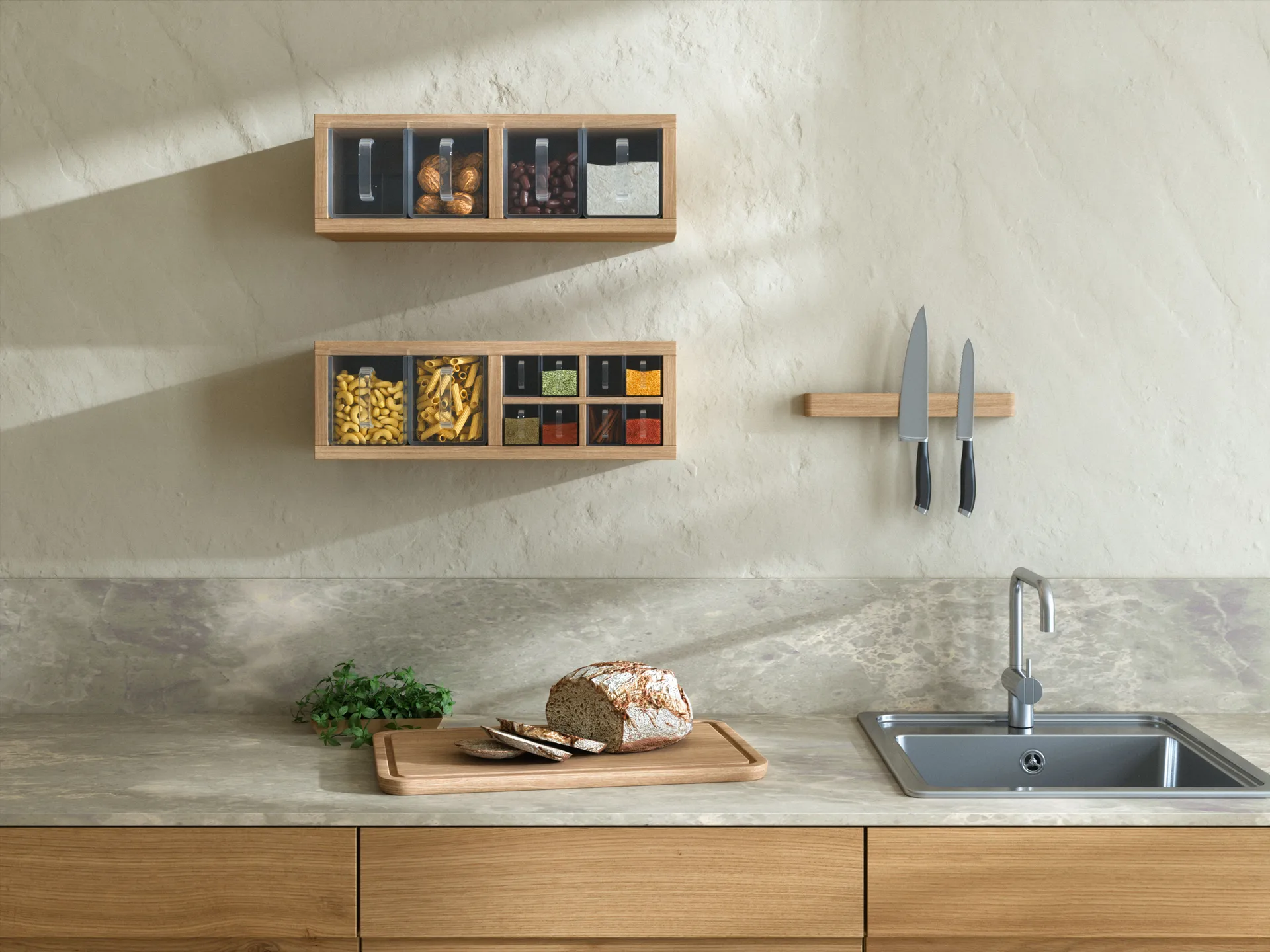 A-Organizer 1 væghylde 52x18x17 cm, Oak Andersen Furniture