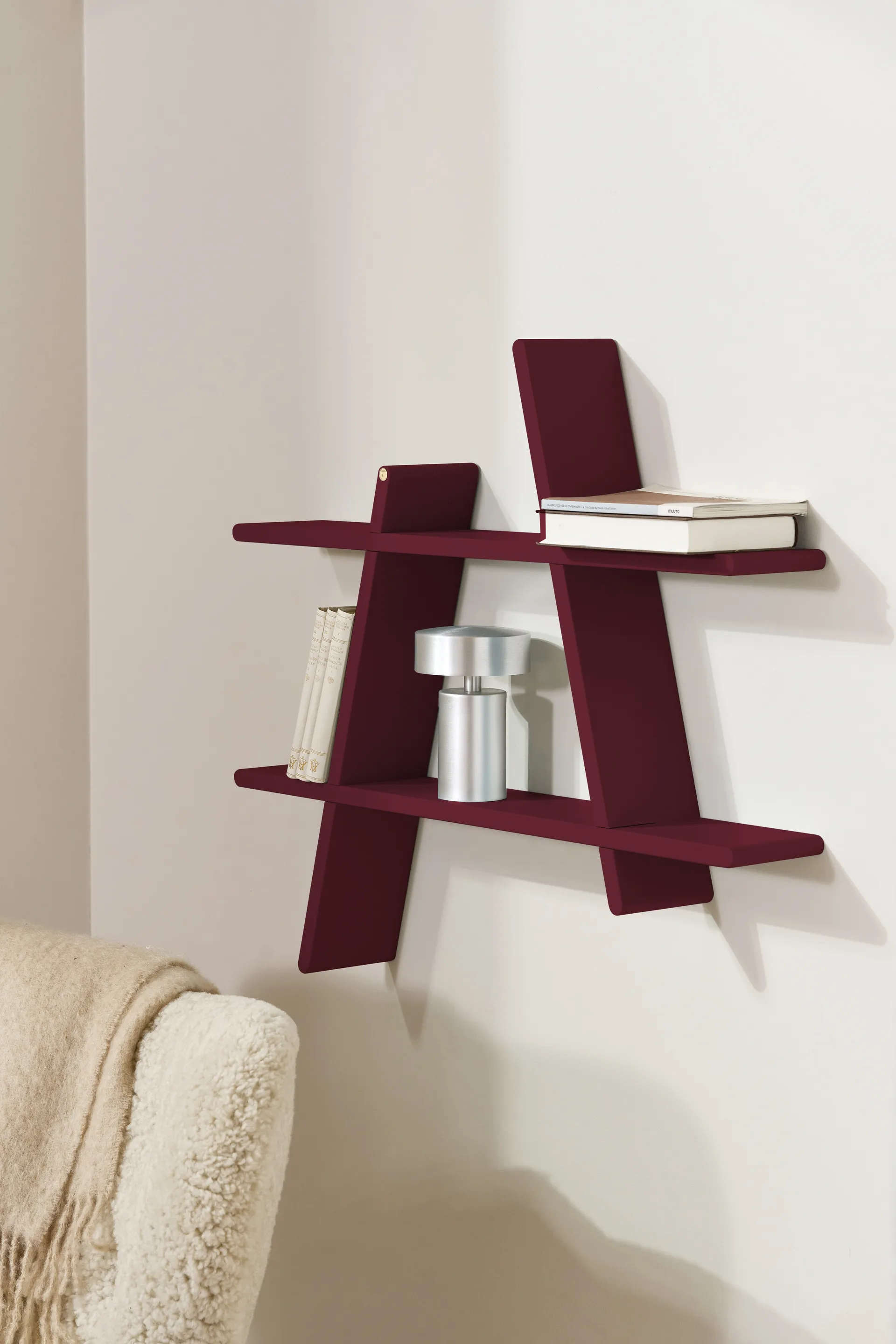 A-Shelf væghylde Special Edition, Wine red M 52x9x46 cm Andersen Furniture
