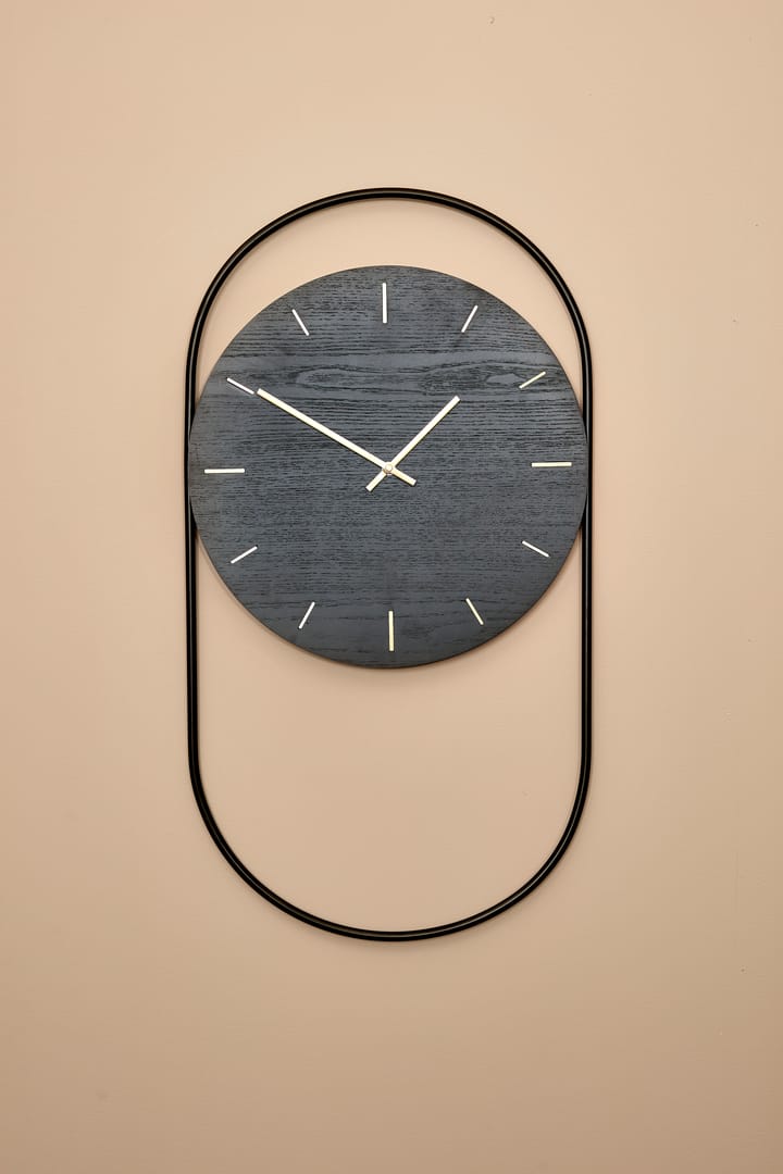 A-Wall vægur 41x76 cm - Black-brass - Andersen Furniture