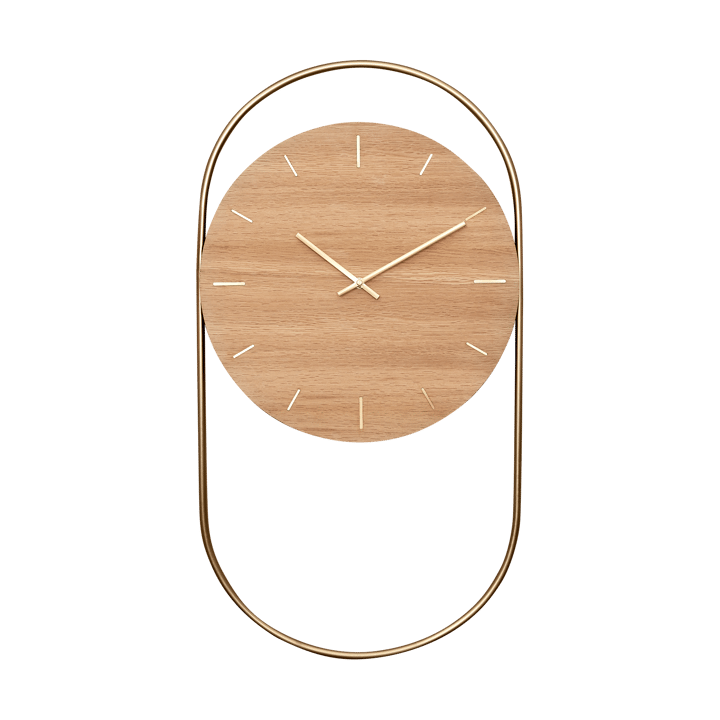 A-Wall vægur 41x76 cm - Oak-brass - Andersen Furniture