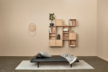 A-Wall vægur 41x76 cm - Oak-brass - Andersen Furniture