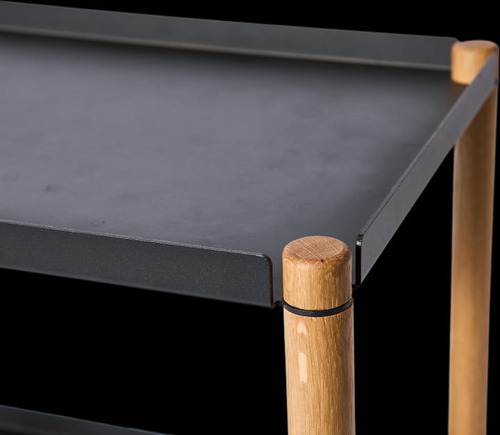 Connect bord, Oliebehandlet eg, sort metal Andersen Furniture