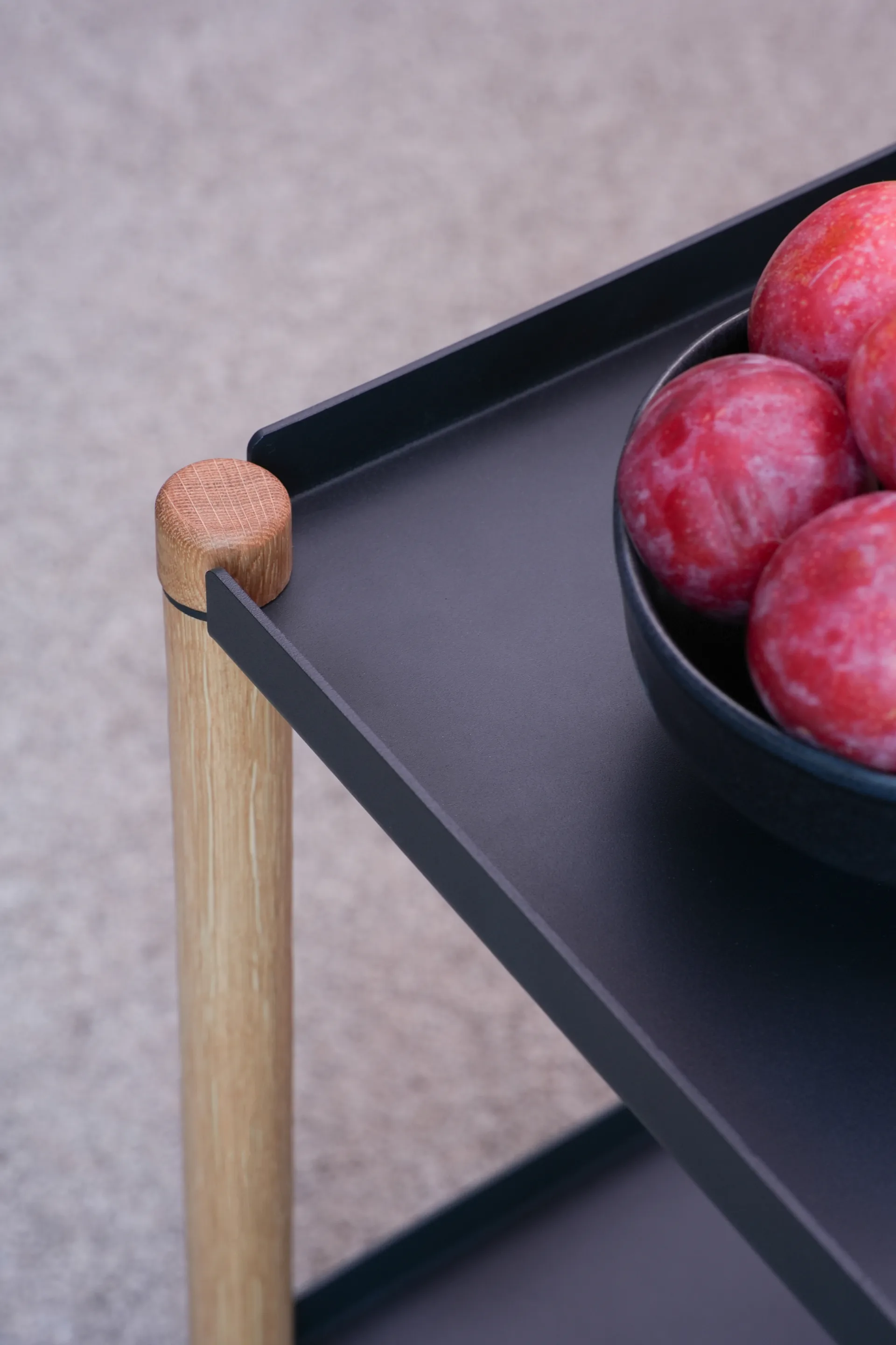 Connect bord, Oliebehandlet eg, sort metal Andersen Furniture