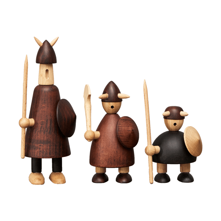 The vikings of Denmark træfigur 3 dele - Stained beech - Andersen Furniture