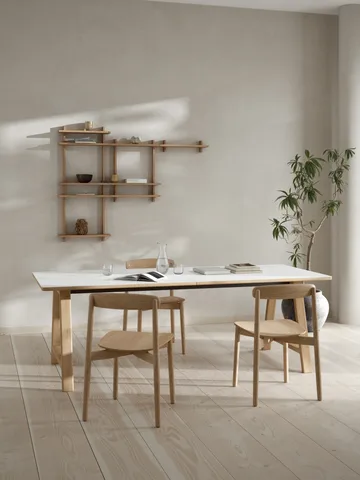Treat væghylde dobbelt - Oak, 50x12x50 cm - Andersen Furniture