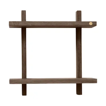 Treat væghylde dobbelt - Smoked Oiled Oak, 34x12x34 cm - Andersen Furniture