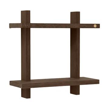 Treat væghylde dobbelt - Smoked Oiled Oak, 34x12x34 cm - Andersen Furniture